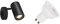 SLV ENOLA B | Wandleuchte, Wandbeleuchtung, Aufbauleuchte | inkl. effizientem GU10 Leuchtmittel, 3000K, Neutralweiß, Zylindrisch, Aluminium, mit Schalter, schwarz, max. 50 W, Dreh- oder Schwenkbar