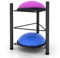 Exercise Half Balance Ball Storage Rack - Home Gym Workout Equipment 3/5/6/7 Tier Floor Stand Storage Organizer for Bosu Slam Bowling Medicine Balls ( Color : Black , Size : 3 layer - 70cm/27.5in )