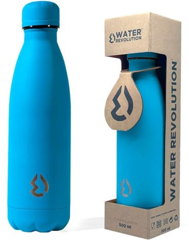 water revolution Botella Azul 500ml, Juventud Unisex, Multicolor (Multicolor), Talla Única