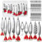 Realure 10 Pcs Spoons Fishing Lures Set 5g & 8g Silver Metal Fishing Spoons Lures with Treble Hooks, Casting Spoon Lures for Saltwater Freshwater, Pike Trout Bass Pike Sea Fishing Tackle Spoon
