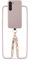 Just Elegance TPU 2024 Handyhülle mit Band kompatibel mit Samsung S23 (Rosa/Rose Breath)