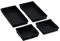 Relaxdays Silikon Backform, 4er Set, spülmaschinenfest, rechteckige Kuchenform, 2 Größen, 12x12 cm & 25x12,5 cm, schwarz