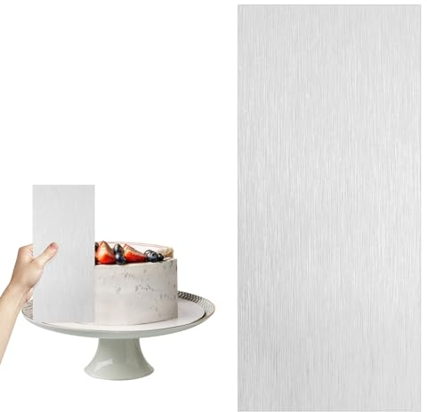 TNSLAND Lisseur Gateau Patisserie Grattoir à Gâteau Lisseur Gateau Spatule à Gâteau Acier Inoxydable pour Crème au Beurre Gâteau Lisse pour Glaçage Mousse Gâteau Décoration Cuisine Pâtisserie DIY