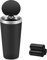 Adunsiaoto Poubelle De Voiture Portable, La Console Ou La Poubelle De Porte Voiture, Universelle Petite Corbeille Voitures Porte-Gobelet Avec Couvercle Pour Voitures Maison Cuisine Bureau(Argent)