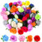 JSMTKJ 50 Stück Künstliche Blumenköpfe, Bunt Kunstrose, Kunstblumen Deko für Hochzeit Home Basteln Scrapbooking Deko