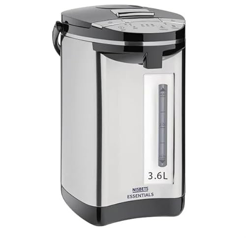 Nisbets Essentials Electric Airpot 3.6Ltr - Hot Drink Dispenser for Home, Office & Events HE153