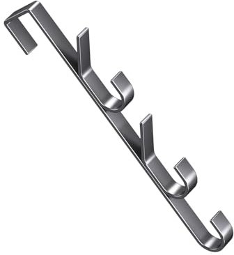 jlceh Over The Door Hooks | Carbon Steel Sturdy Coat Hanger Over The Door - Vertical Design Space Saving Storage Hook, Clothes Hanger for Bedroom, Dormitories, Cabinets, Wardrobe