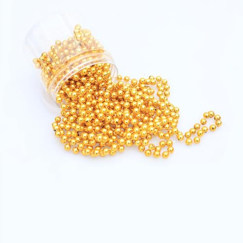 Azexcy Ghirlanda Perle Natalizie Ghirlanda di Perle per Albero di Natale Artificiale Ghirlanda Fili Perline Catena di Perle per Natale Decorazione, Feste, Bouquet, DIY Artigianato, Oro