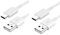 TEQY Cable USB C, 2 Unidades de 120 cm para Samsung Galaxy Serie S, Note, Fold, Flip y Tab, Blanco
