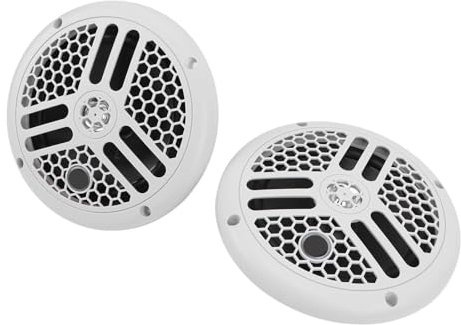 Acouto 120W Marine Speaker, Clear Sound 6.5 Inch Boat Audio Speaker for RV Yacht UTV DC12V, Versatile and Weather Resistant, Small and Exquisite Appearance, Easy Installation