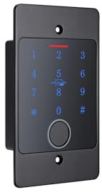 Gelikom Smart Home Codeschloss CB4 mit Fingerprint, RFID und PIN, verwaltbar mit APP (Codeschloss + Tuya Control Board + Netzteil, Schwarz)