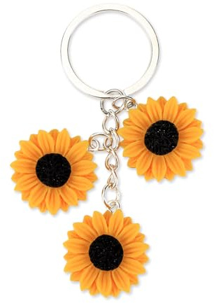 Sonnenblumen Schlüsselanhänger Für Frauen,Süßer Blumen Schlüsselanhänger, Schönes Sonnenblumen Geschenk,Geburtstag, Muttertagsgeschenk,Handtaschen-Anhänger, Geschenk Für Mutter, Tochter Und Freunde
