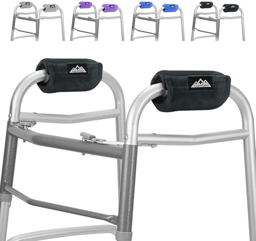 supregear Walker Handgriff Gepolsterte, 2-Pack Atmungsaktives Kissen Bequeme Gepolsterte Gehhilfegriffabdeckungen Rollator Grip Pads für Gehwagen Krücke Rollstuhl Rutschfestes Mobilitätszubehör