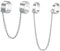 DEARMAMY 1 Satz Kettenkombinationsring Teenager Männer Outfits Frauen Mädchen Schmuck Paar Ringe Punk-schmuck Manschette Fingerring Offener Manschettenkettenring Legierung Silver