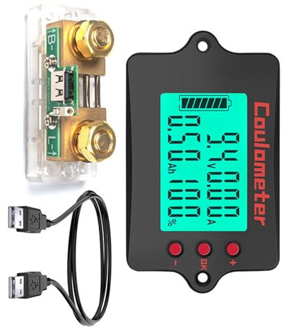 LfrXtra Compteur Batterie Batterie Coulomb avec Câble Données 1M pour Les Applications Diverses 8V À 120 V