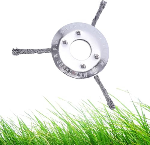 LUMOOM Stahldraht Freischneider, Unkrautbürste für Rasentrimmer, 180mm Stahldraht Rasentrimmerkopf, für Garten Effektive Moosentfernung und Unkraut (3 Köpfe)