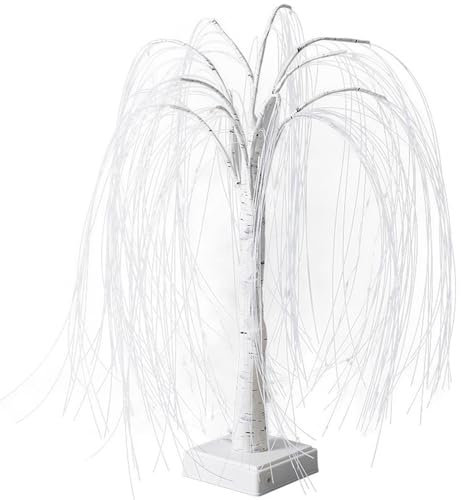 yuwqqoajv 60 LED Willows Tree Lights Mood Lamps for Home Decor ABS Twig Lights in Vase for Floor Large Light Up Trees for Indoors