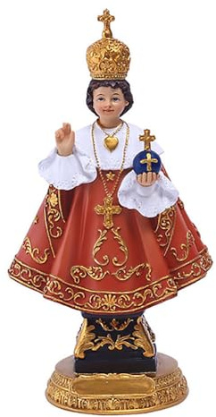Lllunimon Prager Jesuskind Figur aus Kunstharz, Statue, Skulptur, Renaissance-Kollektion, religiöse Wohnkultur, fromgift, gebetlicher Inspiration