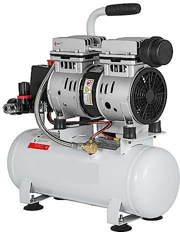 550 W Moracle Silent 2 Gallonen ölfreier Luftkompressor, 9 Liter Tank, leiser Luftkompressor, Kompressor mit Motor aus reinem Kupfer Für den täglichen Gebrauch zu Hause