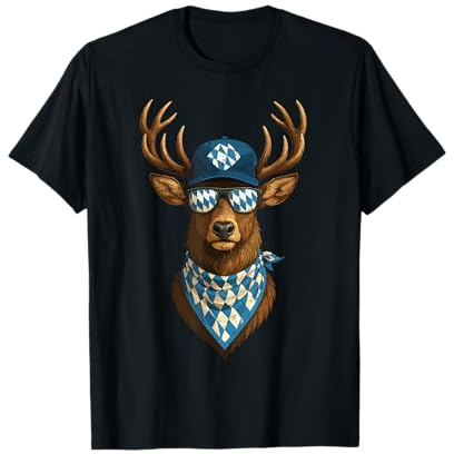 Oktoberfest Trachtenshirt Lederhosen Ersatz Bayrische Tracht T-Shirt