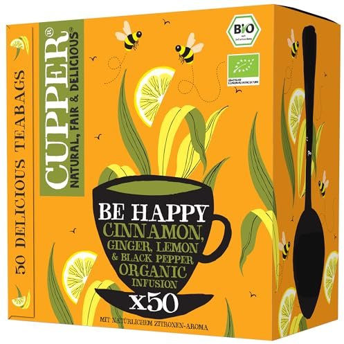 CUPPER Be Happy Infuso Bio Cannella Zenzero Limone 50 Bustine