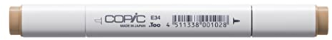 COPIC Classic Marker Typ E - 34, Toast, professioneller Layoutmarker, mit einer breiten und einer feinen Spitze