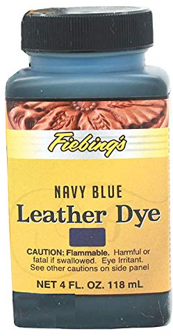 Fiebings Teinture Cuir 118 ml, bleu marine, 4 fluid ounce