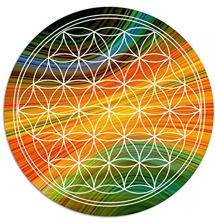 Tapis de souris Fleur de vie - tapis de souris ronds avec un motif spirituel - 04