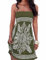 HAHAEMMA Femme Robe Eté Bustier Epaule Bohème Coloré Floral Casual Mini Plage