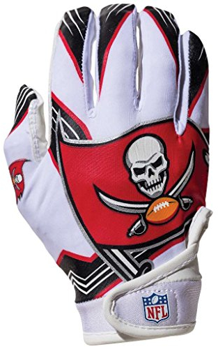 Franklin Sports NFL Tampa Bay Buccaneers Youth Receiver Handschuhe, Weiß, Größe M