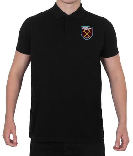 West Ham United FC Mens Polo Shirt Crest Official Football Gift