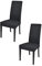 t m c s Tommychairs - 2er Set Moderne Stühle Chiara für Küche und Esszimmer, robuste Struktur aus lackiertem Buchenholz Farbe Schwarz, gepolstert und mit Stoff in der Farbe Schwarz bezogen