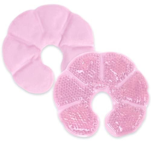 NEWGO® Breast Cooling Pads, 3-in-1 Breastfeeding Gel Pads for Nursing Pain Relief, Sore Nipples Mastitis Relief - Postpartum Essentials - 2Pack
