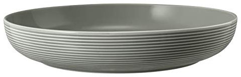 SELTMANN WEIDEN Schale - Foodbowl - Durchmesser: 28,2 cm - Höhe 5,2 cm cm - Beat - Form: Rund mit Rillenrelief - moderner Stil - Perlgrau - Color Glaze