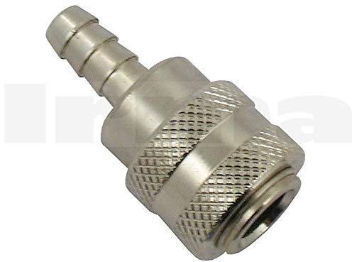 BSD Raccord Rapide d'Air Comprimé Femelle - 10mm Cannelé Tuyau - Coupleur Rapide Compresseur Pneumatique (Type 26) - Acier