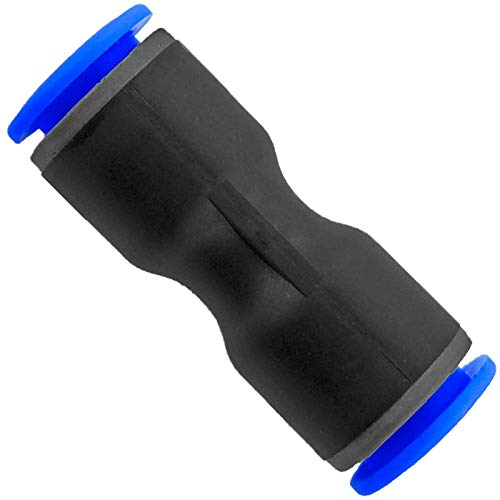Pneumatik Steckverbinder Schlauchverbinder Druckluftverbinder für PU PA PTFE Schläuche und Kupferrohr | für 4-12 mm Schlauch und Rohr Durchmesser WUNSCHGRÖSSE einfach auswählen >>> Ø 8 mm