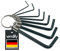 vendify® Innensechskant Schlüssel Satz 8-teilig Hexagon in allen gängigen Größen, rostfrei und stabil Winkelschlüssel Set klein und kompakt am Ring 1,5-6mm - Fahrrad Reparatur Set Fahrradwerkzeug