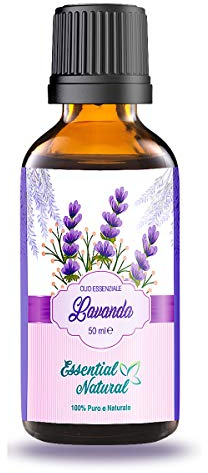 Olio Essenziale di Lavanda 10ml - 50ml – Olii Essenziali per Aromaterapia – Profumo per la casa – 100% Puro e Naturale – Per Diffusori Ultrasuoni – Massaggi – Cosmetica – Bagno Profumato (50ml)