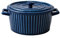 Soup Bowl with 2 Handles and Lid, Large Soup Bowls with Handles in China Porcelain Ceramic Oven Microwaveable Microwave Safe Kitchen Solid Color for Noodles Fruit Salad-Navy blue-1200ML