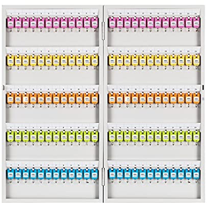 Möbel Schlüsselkästen Schlüsselaufbewahrungsbox 5 Reihen Von Schlüsselsafes Wandmontage Management Office Auto Schlüsselverwaltungsbox 120 Löcher (Color : Silver, Size : 120 Holes)