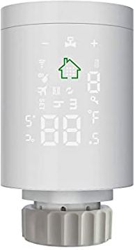 Zigbee Thermostat Actuator for Radiator Valve Radiator LCD Display on Body Powered by AA Batteries, Compatible with Amazon Alexa and Google Home