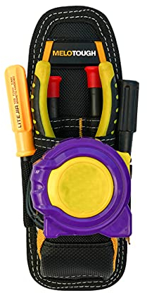 MELOTOUGH Small Tool Pouch Clip on Tool Belt Pouch Min Work Organizer Tool Pouch and Knife Holster with Snap Clip(Small Technician's Pouch)