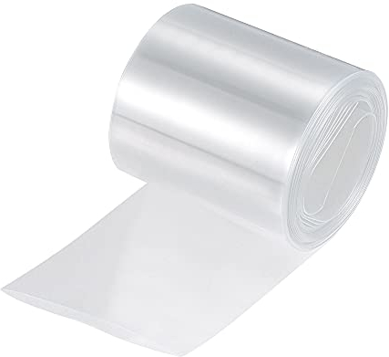 sourcing map PVC Schrumpfschlauch Rohr Ersatz 10ft 50mm Flache Akkupack Klar