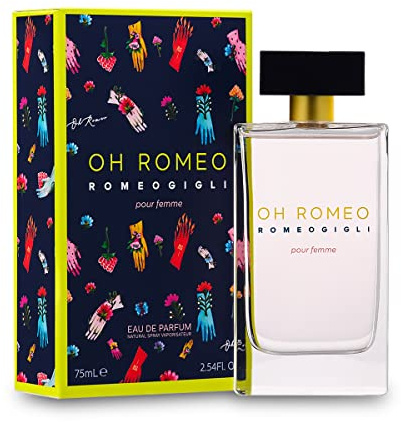 DIAMOND INTERNATIONAL ROMEO GIGLI | Oh Romeo Eau de Parfum - Profumo Donna con Fragranza Ambrata e Legnosa, Profumo per Donna con Fragranza Potente ed Elegante, Made in Italy, 75 ml | con Fragranza Ambrata e Legnosa, Profumo per Donna con Fragranza Potente ed Elegante, Made in Italy