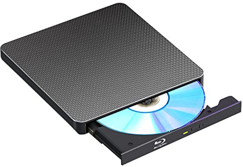 Masterizzatore Blu-Ray esterno Blu-Ray compatibile con BD-Drive, masterizzatore portatile 3D Blu-Ray con porta USB 3.0 e Tipo C, adatto per Windows XP/7/8/10