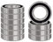 XiKe 6904-2RS Kugellager 20x37x9mm Chromstahl und Vorgeschmiert, 6904RS Rillenkugellager mit Gummi Doppeldichtung, 10er-Packung