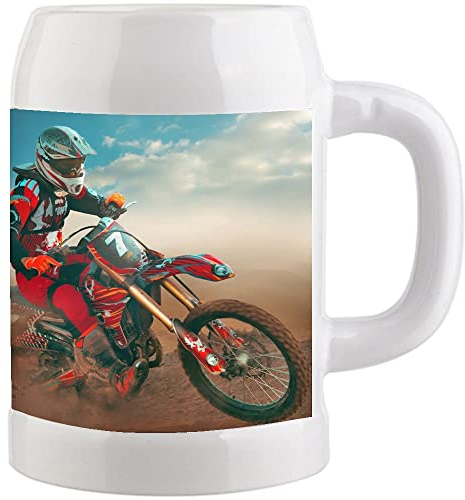 Ocadeau Chope à bière personnalisée Photo – Chope à bière en céramique Blanche avec Photo imprimée Dessus – Chope 250 ML Personnalisable