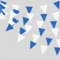 ZSNICE 40 Meter 131 Fuß Blau und Weiß Stoff Wimpel Banner Outdoor Garten Flagge Wimpelkette Festliche Party Dekorationen für Junge Geburtstag Dekoration Babyparty Hochzeit L
