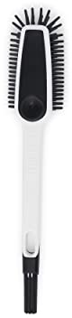 Twistshake Non-Scratch Baby Bottle Cleaning Brush Combined with Teat Brush | Suitablt for Sippy Cup, Baby Bottle, Teat and Dishes | BPA Free | Black White