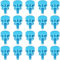 HELIFOUNER 20 Pieces 6-32 Thread, Lake Blue Color Anodized Aluminum Computer Case Thumbscrews, Thumb Screws for Computer Case/Cover/Power Supply/Hard Drives